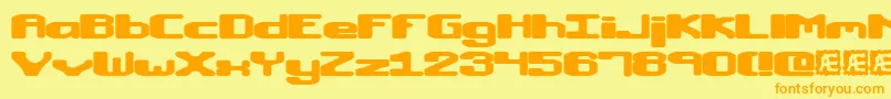 Macropsi Font – Orange Fonts on Yellow Background