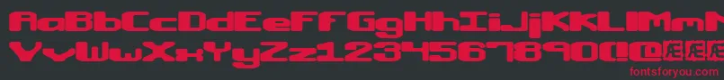 Macropsi Font – Red Fonts on Black Background