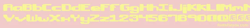 Macropsi Font – Yellow Fonts on Pink Background