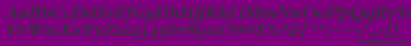 GaramondHtldOsItcTtItalic Font – Black Fonts on Purple Background