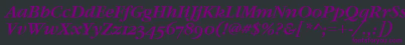 GaramondHtldOsItcTtItalic Font – Purple Fonts on Black Background