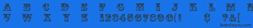 Madame Font – Black Fonts on Blue Background