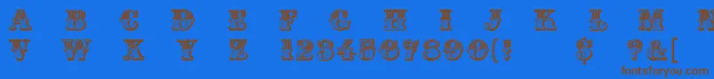 Madame Font – Brown Fonts on Blue Background