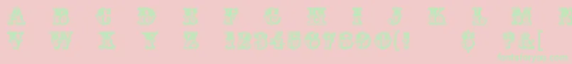 Madame Font – Green Fonts on Pink Background