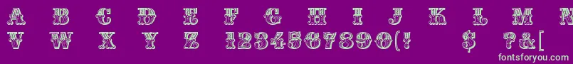 Madame Font – Green Fonts on Purple Background