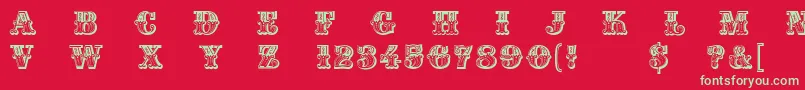 Madame Font – Green Fonts on Red Background