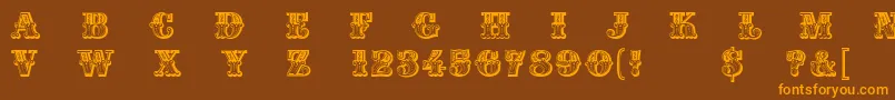 Madame Font – Orange Fonts on Brown Background
