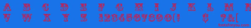 Madame Font – Red Fonts on Blue Background
