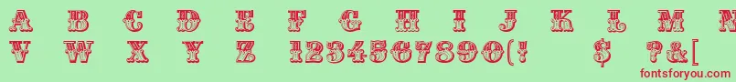 Madame Font – Red Fonts on Green Background