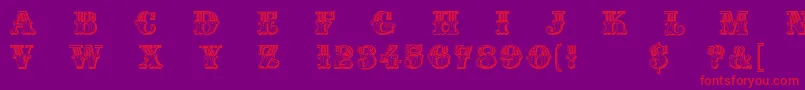 Madame Font – Red Fonts on Purple Background