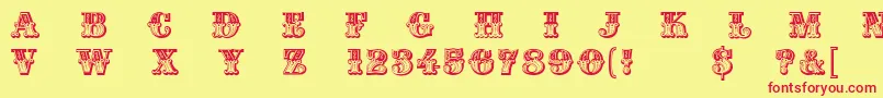 Madame Font – Red Fonts on Yellow Background