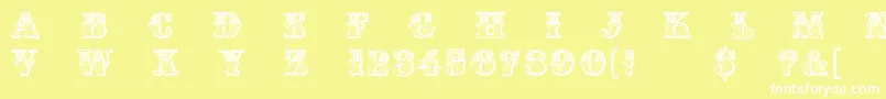 Madame Font – White Fonts on Yellow Background