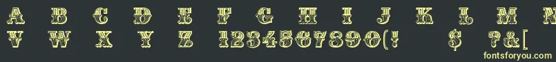 Madame Font – Yellow Fonts on Black Background