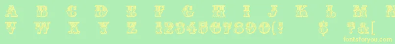 Madame Font – Yellow Fonts on Green Background