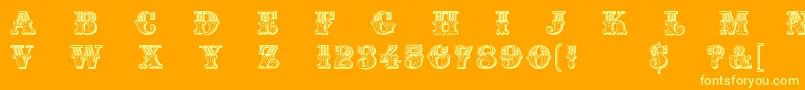 Madame Font – Yellow Fonts on Orange Background