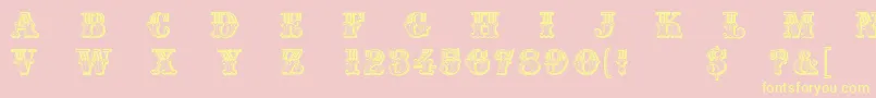 Madame Font – Yellow Fonts on Pink Background