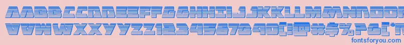 Eaglestrikechrome-Schriftart – Blaue Schriften auf rosa Hintergrund