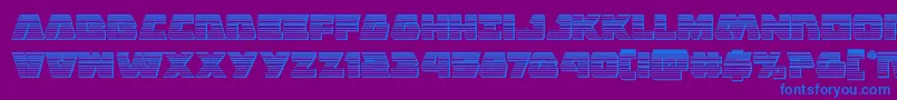 フォントEaglestrikechrome – 紫色の背景に青い文字