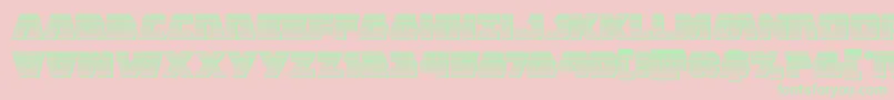 Eaglestrikechrome-Schriftart – Grüne Schriften auf rosa Hintergrund