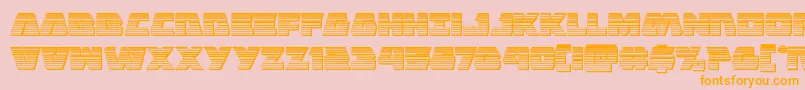 Eaglestrikechrome-Schriftart – Orangefarbene Schriften auf rosa Hintergrund