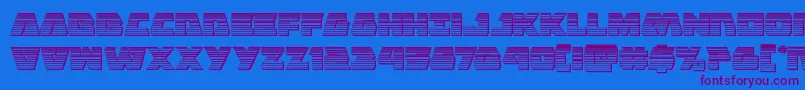 Eaglestrikechrome-Schriftart – Violette Schriften auf blauem Hintergrund