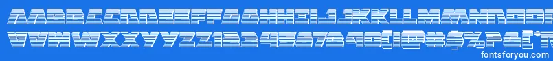 Eaglestrikechrome-Schriftart – Weiße Schriften auf blauem Hintergrund