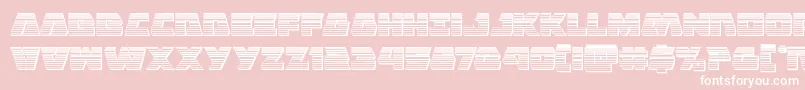 Eaglestrikechrome-fontti – valkoiset fontit vaaleanpunaisella taustalla