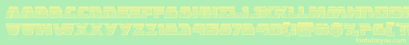 Eaglestrikechrome-fontti – keltaiset fontit vihreällä taustalla