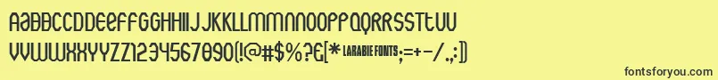 Rothwell ffy Font – Black Fonts on Yellow Background