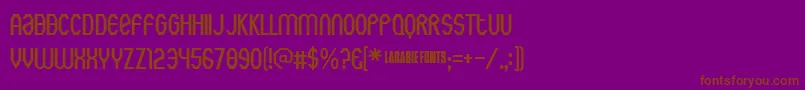Rothwell ffy-fontti – ruskeat fontit violetilla taustalla