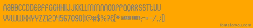 Rothwell ffy Font – Gray Fonts on Orange Background