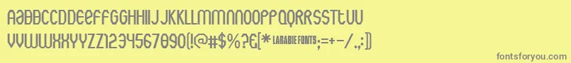 Rothwell ffy-Schriftart – Graue Schriften auf gelbem Hintergrund