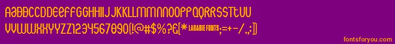 Rothwell ffy Font – Orange Fonts on Purple Background