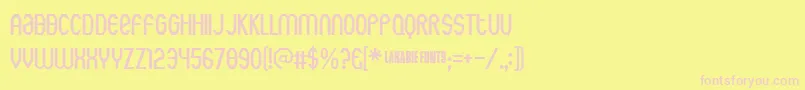 Rothwell ffy Font – Pink Fonts on Yellow Background