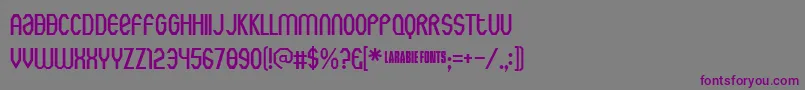 Rothwell ffy Font – Purple Fonts on Gray Background