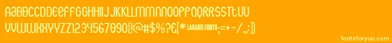 Rothwell ffy-Schriftart – Gelbe Schriften auf orangefarbenem Hintergrund
