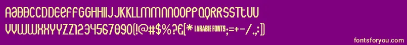 Rothwell ffy Font – Yellow Fonts on Purple Background