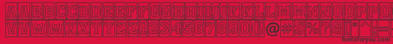 AMonumentottlcmotl Font – Black Fonts on Red Background