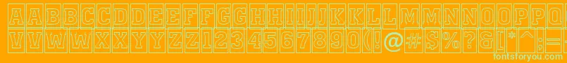 AMonumentottlcmotl Font – Green Fonts on Orange Background