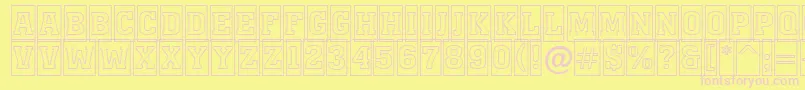 AMonumentottlcmotl Font – Pink Fonts on Yellow Background