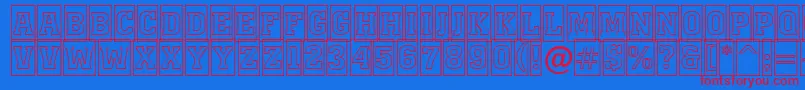 AMonumentottlcmotl Font – Red Fonts on Blue Background