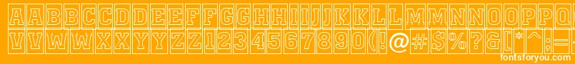 AMonumentottlcmotl Font – White Fonts on Orange Background