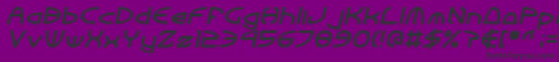 TinkerRoundBoldItalic Font – Black Fonts on Purple Background
