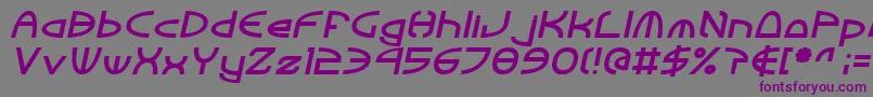 TinkerRoundBoldItalic Font – Purple Fonts on Gray Background