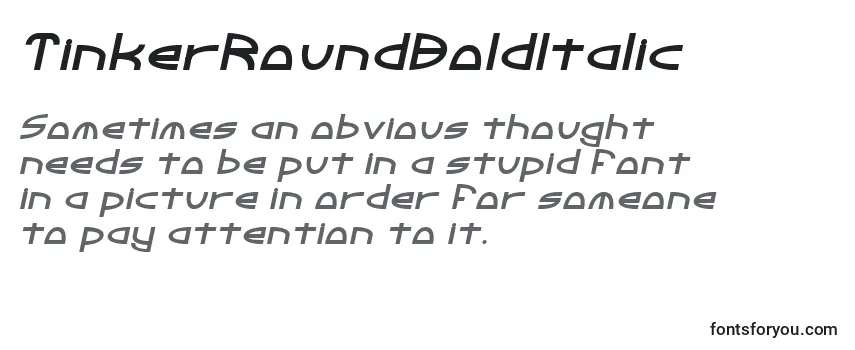 Review of the TinkerRoundBoldItalic Font