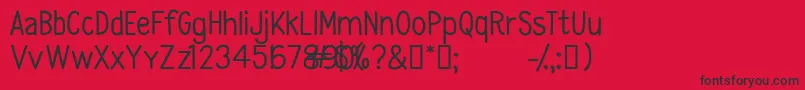 CfsecondsonpersonalRegular Font – Black Fonts on Red Background