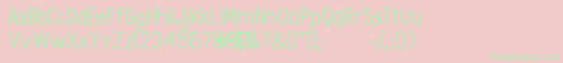 CfsecondsonpersonalRegular Font – Green Fonts on Pink Background