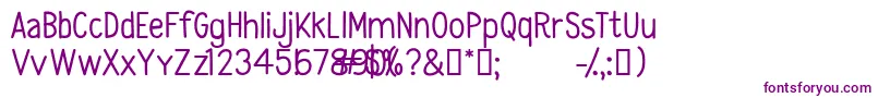 CfsecondsonpersonalRegular Font – Purple Fonts on White Background