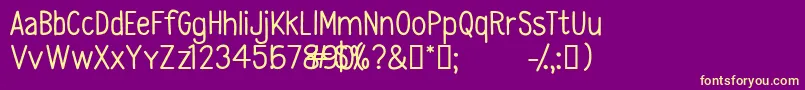 CfsecondsonpersonalRegular Font – Yellow Fonts on Purple Background