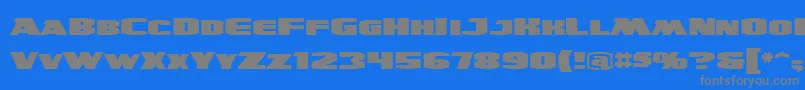 UltraviolentBb Font – Gray Fonts on Blue Background